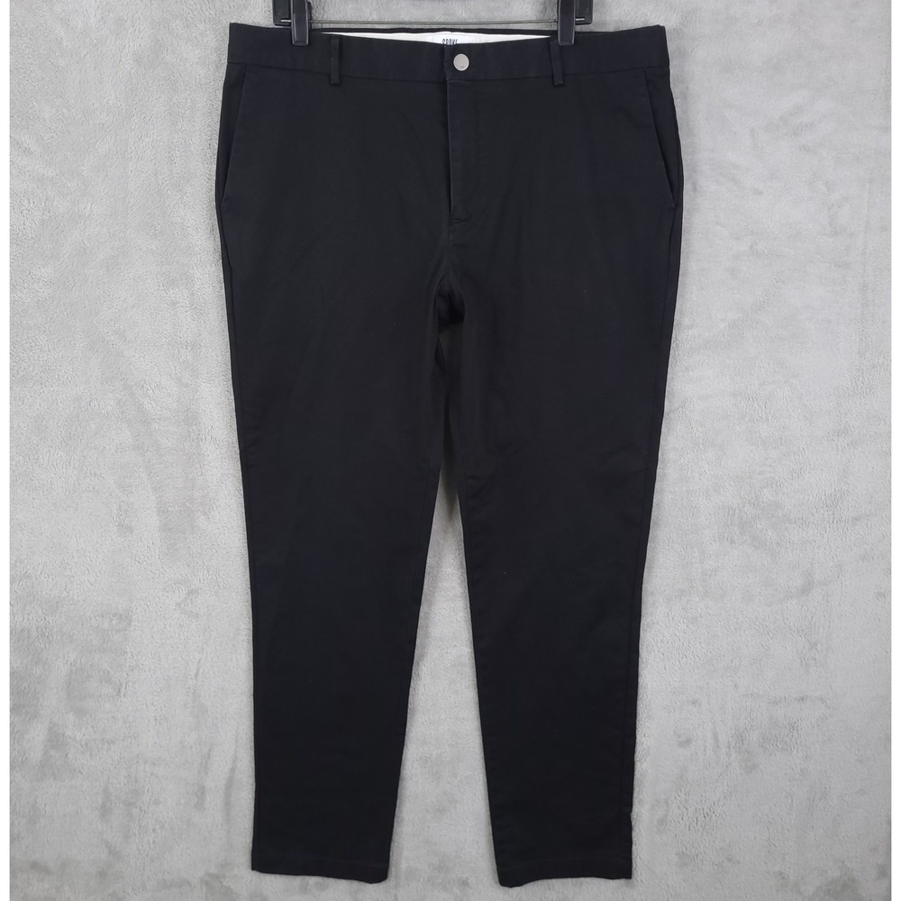 Spoke London Chino Pants Men's 37x31 Build B Sharps Classic Black Preppy Trouser